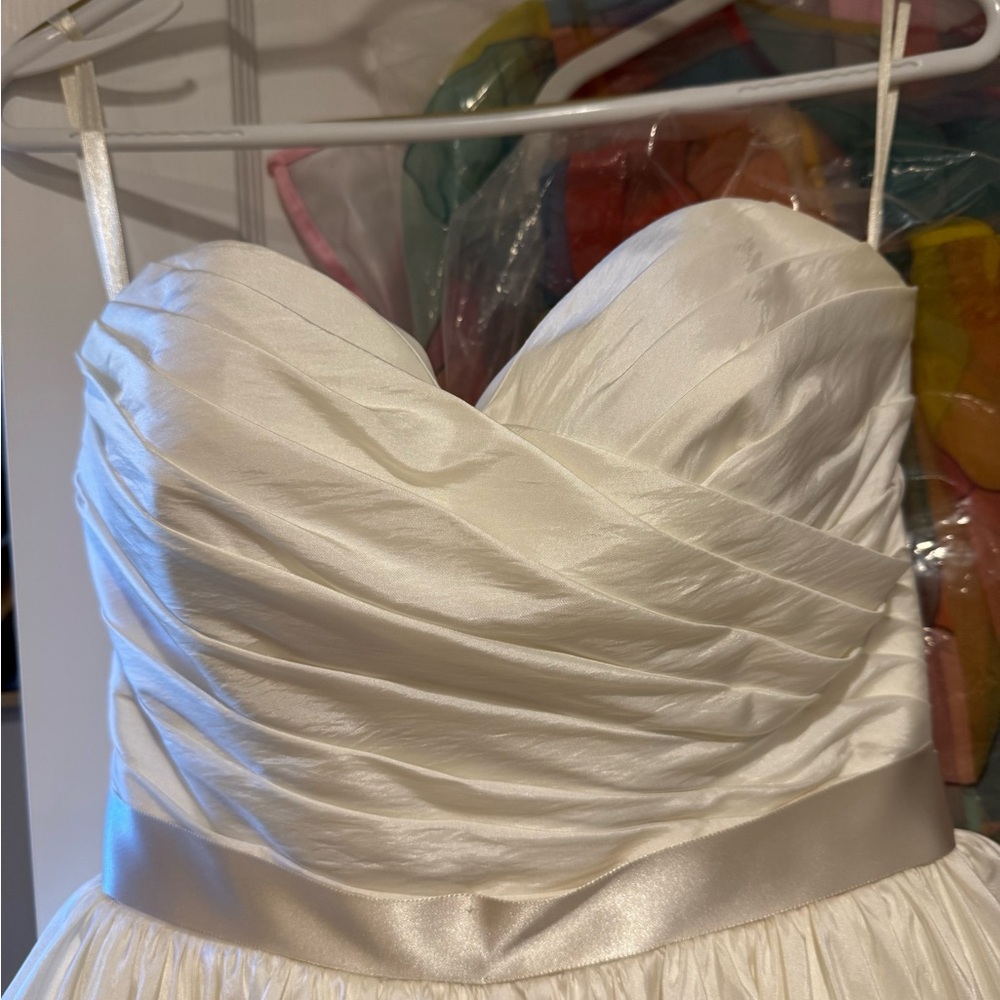 Timeless Strapless Wedding Gown w/ Satin Waist Belt